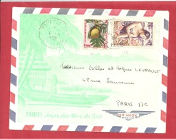 N°Y&T  N°11+N°13     PAPEETE      Vers   FRANCE   1965 - Covers & Documents