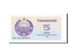 Billet, Uzbekistan, 5 Sum, 1992, 1992, KM:63a, NEUF - Uzbekistán