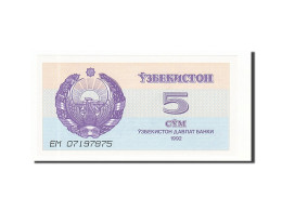 Billet, Uzbekistan, 5 Sum, 1992, 1992, KM:63a, NEUF - Uzbekistan