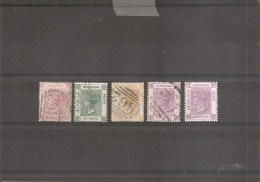 Hong-Kong ( Lot De 5 Timbres Au Type "VICTORIA" Oblitérés - Filigrane CC) - Usati