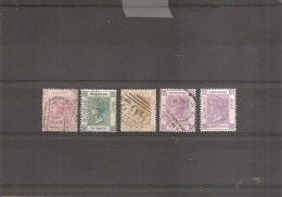 Hong-Kong ( Lot De 5 Timbres Au Type "VICTORIA" Oblitérés - Filigrane CC) - Used Stamps