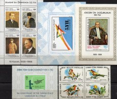 5 Blocks Türkei/Zypern Block 1,2,6,7+134/7 VB ** 15€ Bloque Art Hb EUROPA M/s History Blocs Bird Sheets Bf Turkey/Cyprus - Other & Unclassified