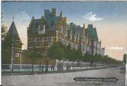 Kortrijk - Courtrai - Ecole Régimentaire - Circulé - Colorisée - TBE - Kortrijk