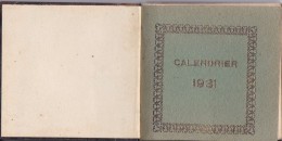 CALENDARIO SANTORAL DEL AÑO 1931 (CALENDRIER-CALENDAR) CALENDRIER 1931 - Petit Format : 1921-40