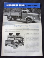 Prospectus Camion Daimler Mercedes Benz Type L 6600 - Trucks