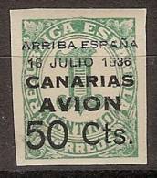 Patrióticos Canarias 20 *  Habilitado  Negro 50  Cts - Emissioni Nazionaliste