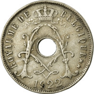 Monnaie, Belgique, 25 Centimes, 1922, TTB, Copper-nickel, KM:68.1 - 25 Cents