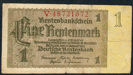 GERMANY P173b 1 RENTENMARK  3.1.1937 Letter V    F-VF - Andere & Zonder Classificatie