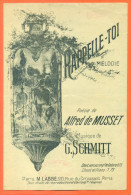 Partition - Mélodie " Rappelle Toi "  Poesie D'alfred De Musset - 1 Feuillet De 4 Pages - Song Books