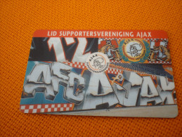 Ajax FC Amsterdam Football Supporter Card 1998-1999 From Netherlands (dog Bulldog Chien Chess Related) - Sport