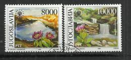 YUGOSLAVIA 1989 - JAZINAK LAKE AND MIRUSA WATERFALLS - CPL. SET - USED OBLITERE GESTEMPELT USADO - Altri & Non Classificati