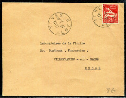 ALGERIE - N° 79A OBL. TENES LE 17/4/1935 POUR LE RHONE - TB - Lettres & Documents