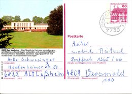 ALLEMAGNE. Carte Pré-timbrée Ayant Circulé En 1987. Bad Nauheim. Oblitération : Villingen-Schwenningen. - Cartes Postales Illustrées - Oblitérées