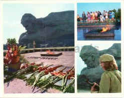 The Central Monument Of The Memorial Complex - Eternal Flame - Brest - Large Format Card - 1978 - Belarus USSR - Unused - Weißrussland