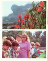 Flowers - Children - Brest - Large Format Card - 1978 - Belarus USSR - Unused - Belarus