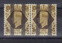 CI938 - GRAN BRETAGNA Giorgio VI 1937 : Coppia Del N. 222 Con Due Bande Tipografiche Verticali  *** MNH. - Unused Stamps