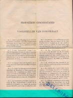 Voorstellen Concordaat En Bilan Edm. Vanderhofstadt - Brugge 1875 - Banco & Caja De Ahorros