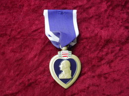 Purple Heart For Military Merit Stati Uniti Con Nastrino - Estados Unidos