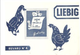 Buvard LIEBIG Crème De Volaille Pour 4 Personnes Buvard N°4 Des Années 1960 - Soups & Sauces