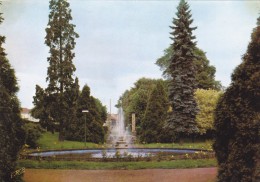 Carte Postale, Entrée Du Parc Municipal Avec Jet D'eau, Creutzwald - Creutzwald