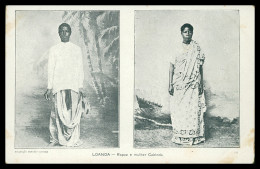 ANGOLA - LUANDA -  COSTUMES - Rapaz E Mulher Cabinda  ( Ed. Col. Moraes Nº 10 ) Carte Postale - Angola