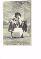 Cpa Série - Fillette Garçon Thème Mode Chapeau Robe Gros Carton  - Et Se Promirent De S'épouser - 250/5 ?? - 1904 - Collections, Lots & Séries