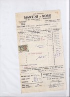 Factuur Martini & Rossi Bruxelles 1956 - 1950 - ...