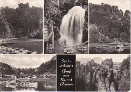 AK Kurort Rathen - Mehrbildkarte - Bordstempel Dampfer Dresden - 1967 (21480) - Rathen