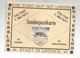 Cp , Allemagne , GÜTERSLOH , City - Treff , 7 Mai 1977 , Stadt Im Grünen , Eine Stadt Hilft Not Lindern , Vierge - Bad Rothenfelde