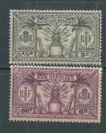 Nlles Hébrides N° 91 + 96 XX  : Partie De Série. Les 2 Valeurs Légende Anglaise Sans Charnière, TB - Unused Stamps