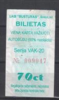 Lithuania Bus Ticket One-way Ticket  Siauliai - Europe