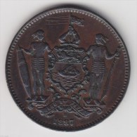 @Y@   British North Borneo 1 Cent 1887 H Malaysia ( 2803) - Malaysie