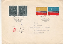 Liechtenstein - Lettre Recommandée De 1959 ° - Oblitération Vaduz - Noël - Exposition Mondiale De Bruxelles 58 - - Briefe U. Dokumente