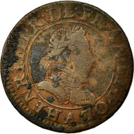 Monnaie, France, Double Tournois, Undated, Paris, TB, Cuivre, Sombart:4068 - 1574-1589 Henry III