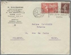 FRANCE Olympic Machine Cancel Paris XVIII 47 R.de Clignancourt On Cover With Olympic Stamp Of 26 VI 1924 - Zomer 1924: Parijs