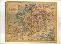 - CARTE DES CHEMINS DE FER DE FRANCE ET DU LOT . DOUBLE FACE . - Europe