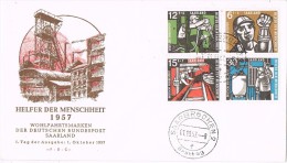 16797. Carta F.D.C. SAARBRUCKEN (Saar) 1957. Saarland. Helfer Der Menschheit - FDC