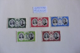 Monaco : 5 Timbres  Oblitérés  Couple Princier - Lots & Serien