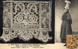 Delcampe - Dépt 61 - École Dentellière D'ARGENTAN - Point Colbert Et D'Alençon (dentelle) - Coiffe Et Costume De Basse-Normandie - Argentan