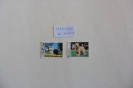 Monaco :Timbre N° 1329 /1330    Oblitéré Exposition Canine - Usati