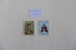 Monaco :Timbre N° 1076 /1077  Oblitéré Concours International De Bouquets - Used Stamps