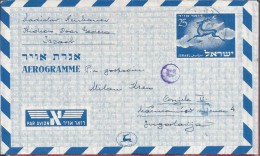 Aerogram Stationery Censured Israel. Circulated Israel To Yugoslavia In 1951. 2 Scans. - Aéreo