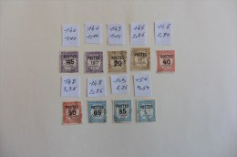 Monaco : 9 TP Timbres  Oblitérés Surchargés - Collections, Lots & Series