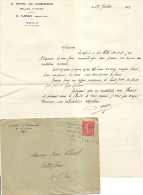 MILLAU AVEYRON GRAND HOTEL DU COMMERCE CANAC PROPRIETAIRE LETTRE DU 27 JUILLET 1932 - Sports & Tourism