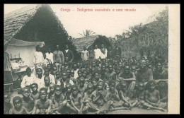 AFRICA - ANGOLA -CONGO - Indigenas Assistindo A Uma Missão  Carte Postale - Angola