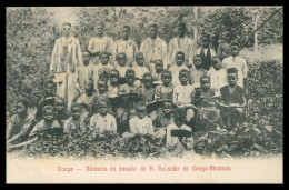 ANGOLA -CONGO -COSTUMES- Alunos Da Missão S. Salvador Do Congo-Mandimba Carte Postale - Angola