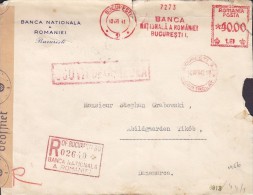 Romania BANCA NATIONALA A ROMANIEI, BUCURESTI 1941 Meter Cover Brief TIKØB DENMARK "OKW" Zensur SCARCE DESTINATION - Cartas De La Segunda Guerra Mundial