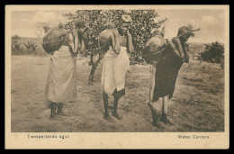 AFRICA - ANGOLA - COSTUMES - Transportando água( Ed. Casa 31 De Janeiro)  Carte Postale - Angola