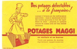 Buvard MAGGI Des Potages Délectables à La Française! POTAGES MAGGI - Sopas & Salsas