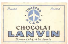 Buvard LANVIN L´oiseau Blanc Chocolat LANVIN Demandé Hier, Exigé Demain. - Chocolat